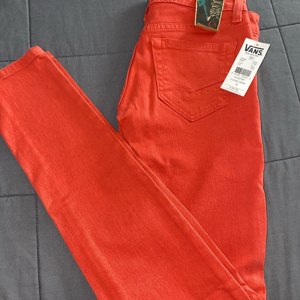 Vans Skinny Denim Womens Jeans Coral